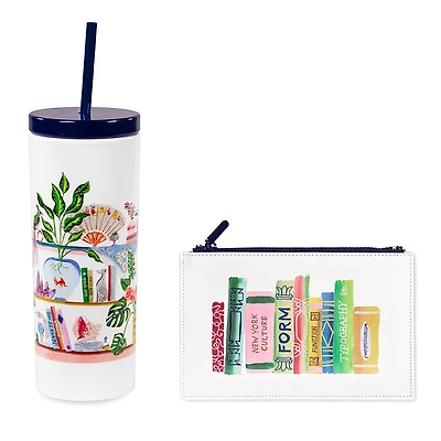 kate spade new york Bookshelf Tumbler and Pencil Pouch