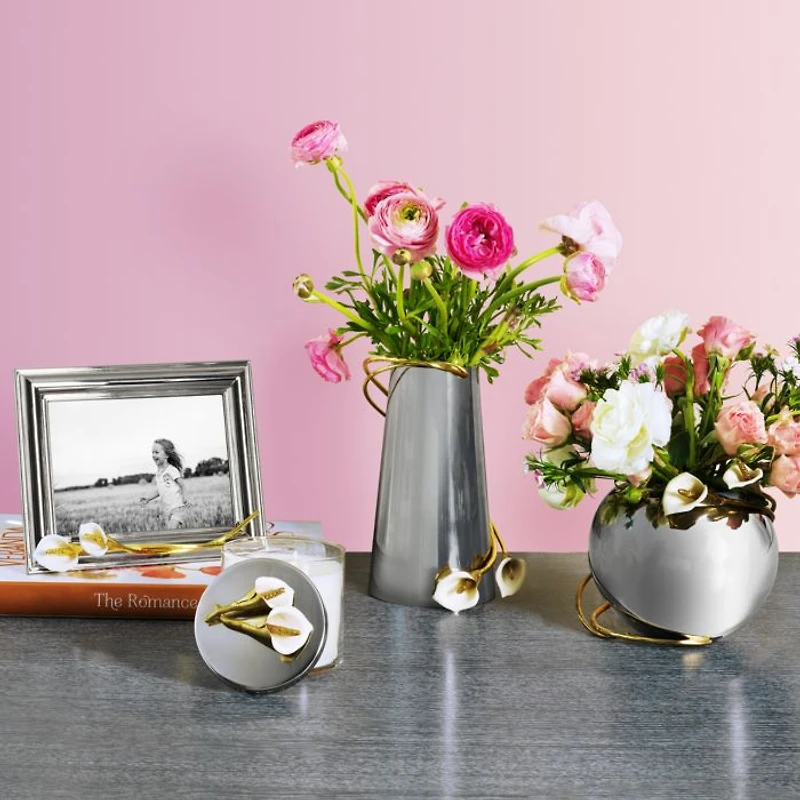 Calla Lily Rose Bowl Vase