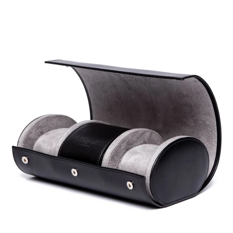 Hyde Park Three Watch Leather Pouch