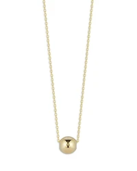 14K Yellow Gold Medium Polished Ball Pendant Necklace, 16"