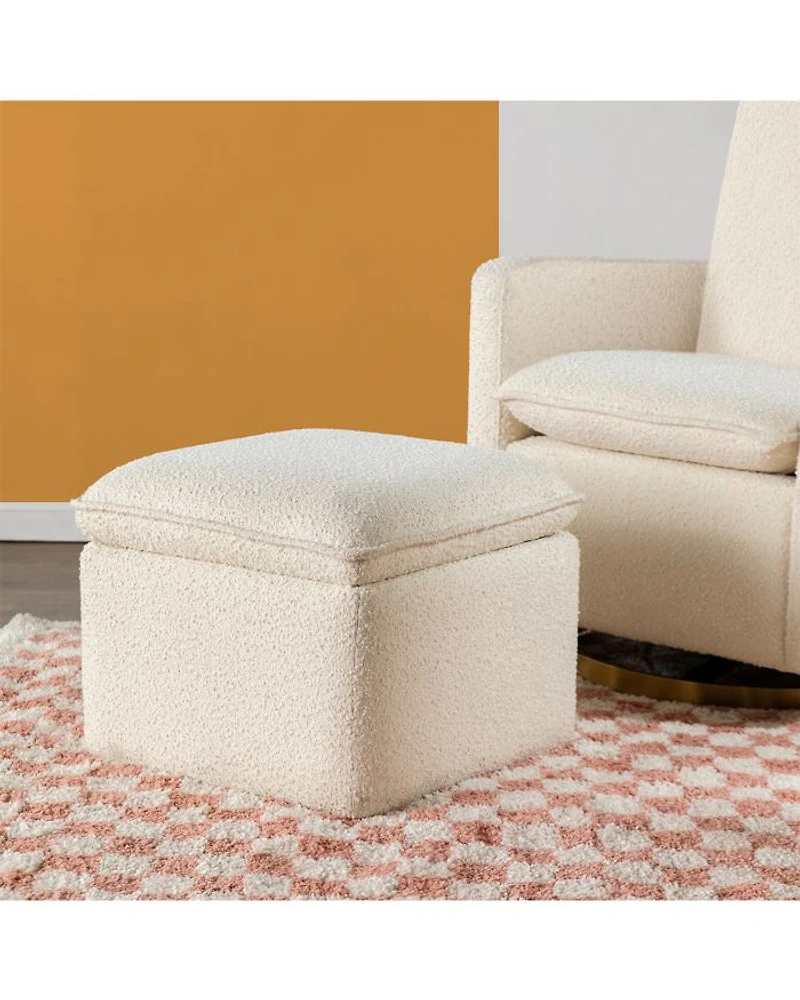 Cali Storage Ottoman in Boucle