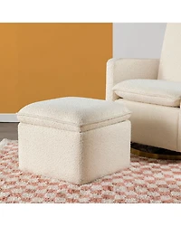 Cali Storage Ottoman in Boucle