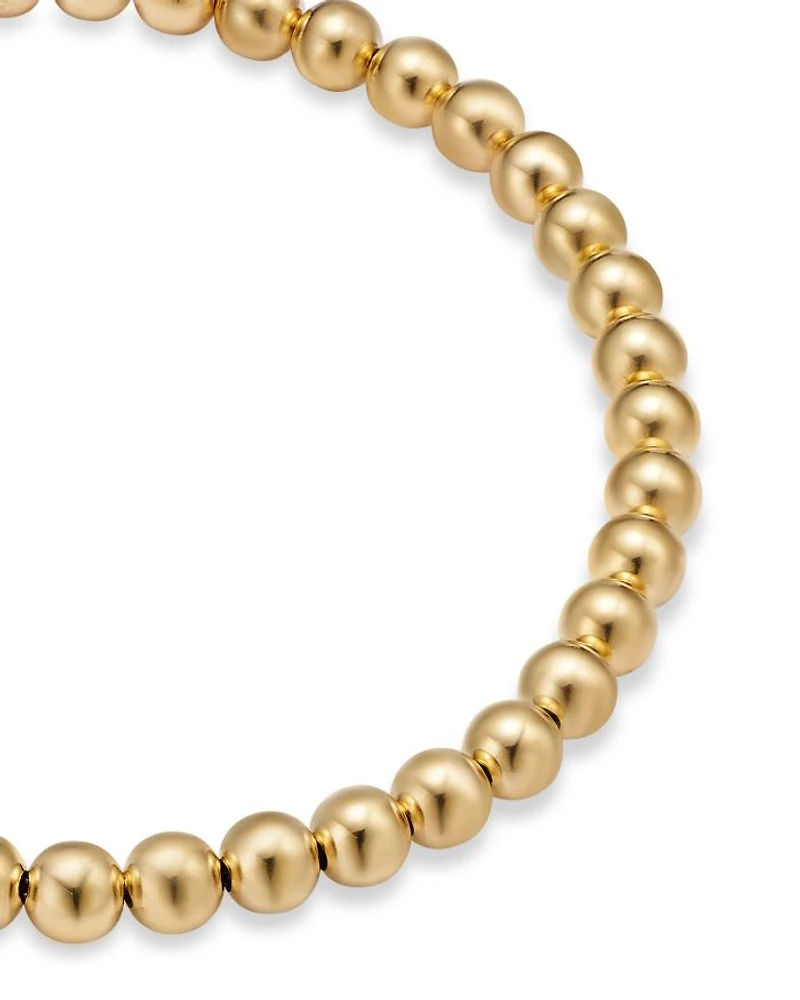 14K Yellow Gold Polished Bead Bracelet