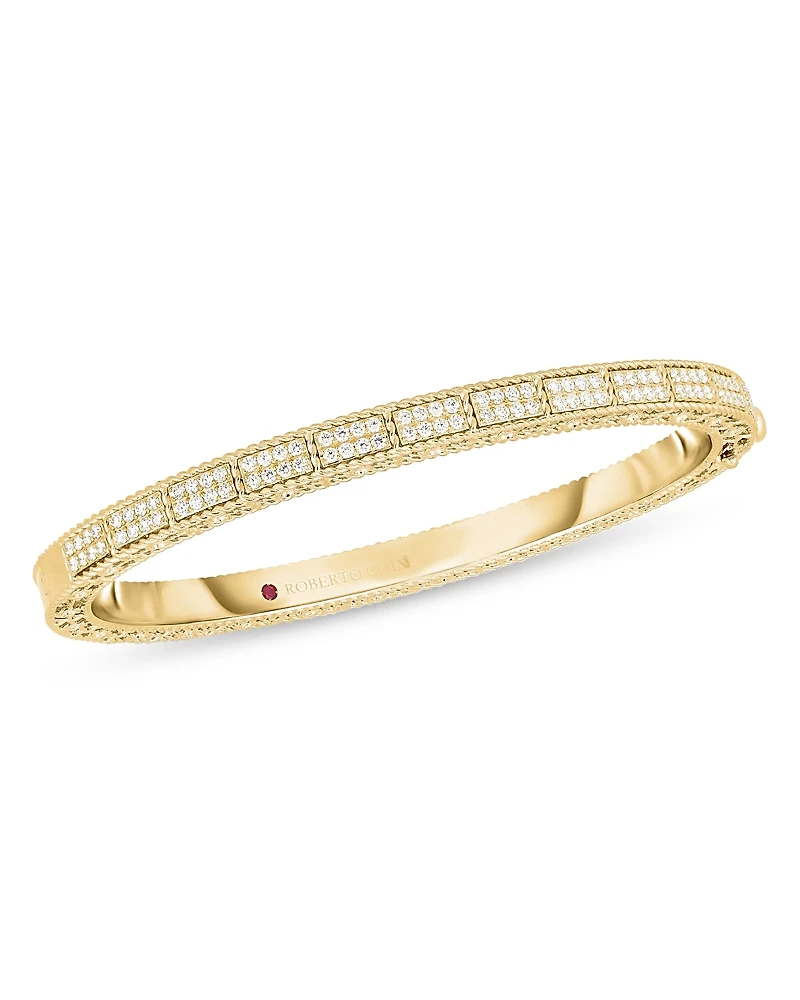 Roberto Coin 18K Yellow Gold Diamond Mosaic Bangle Bracelet