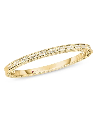Roberto Coin 18K Yellow Gold Diamond Mosaic Bangle Bracelet