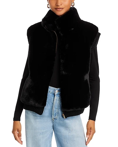 Surell Faux Fur Zip Vest