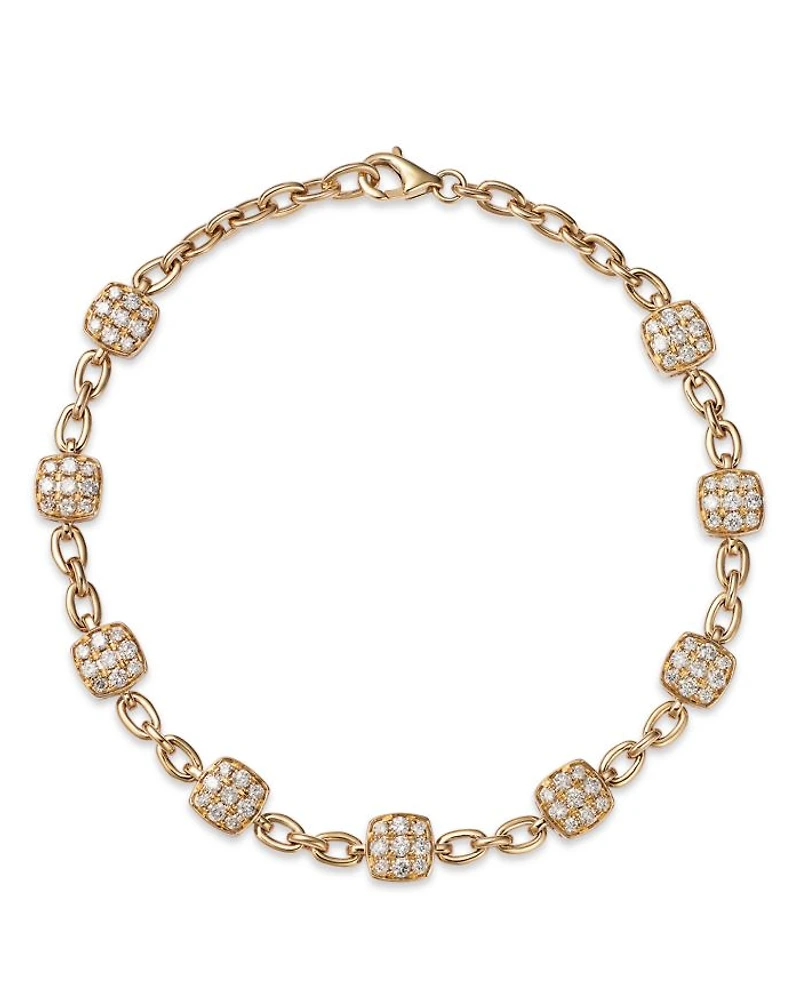 Diamond Pavé Link Bracelet in 14K Yellow Gold, 1.0 tcw