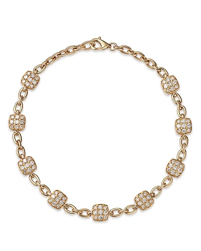 Diamond Pavé Link Bracelet in 14K Yellow Gold, 1.0 tcw