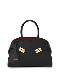 Small Hug Leather Top Handle Bag
