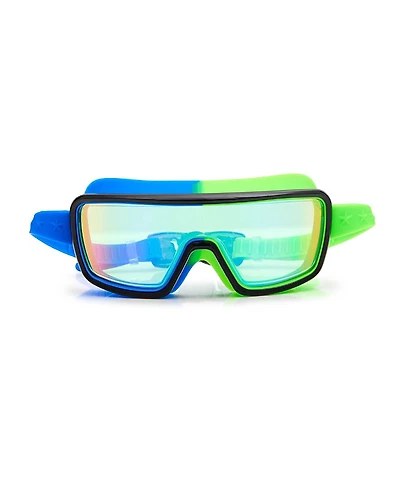 Bling2o Bling2o Cyborg Cyan Prismatic Swim Goggles for Boys - Ages 2-7