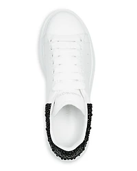 Women's Oversized Crystal Embellished Heel Sneakers