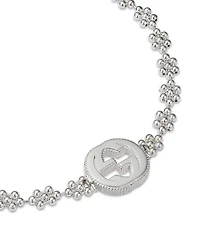 Sterling Silver Small Interlocking G Cluster Chain Bracelet