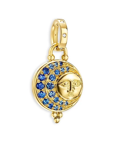 Temple St. Clair 18K Yellow Gold Sapphire & Diamond Eclipse Pendant
