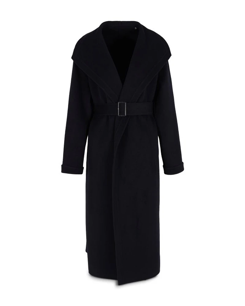 Fold Collar Belted Coat