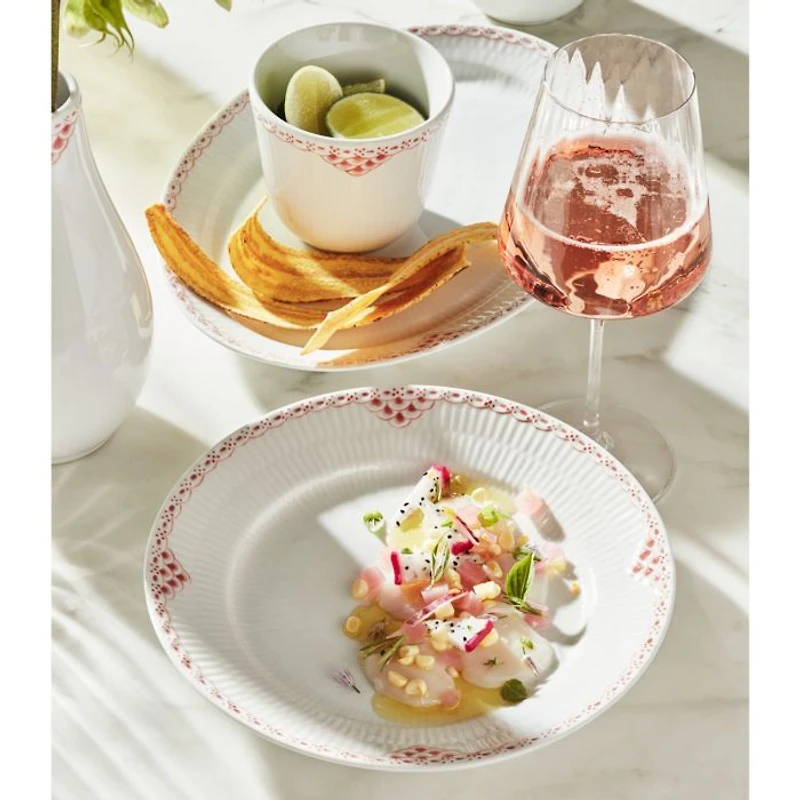 Coral Lace Oval Dish