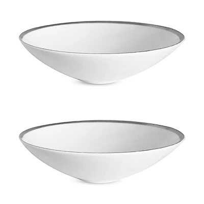 Twig New York Platinum Edge Soup/Pasta Bowl, Set of 2