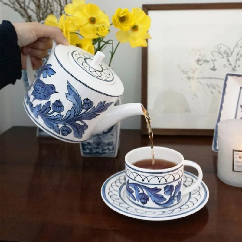H. Blue Bird Cup and Saucer
