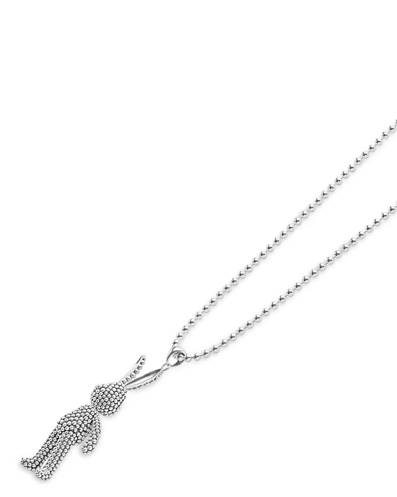 Sterling Silver Rare Wonders Karat Rabbit Pendant Necklace, 34"