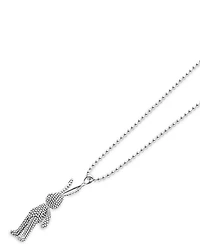 Sterling Silver Rare Wonders Karat Rabbit Pendant Necklace, 34"