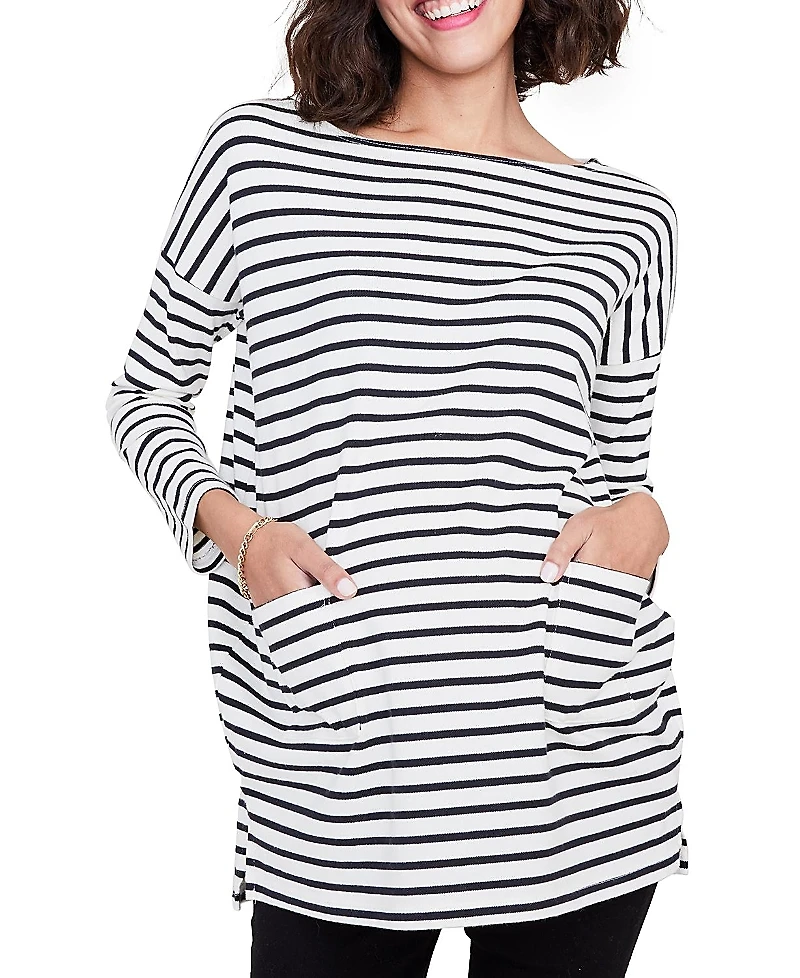Hatch Collection Long Sleeve Maternity Bateau Top