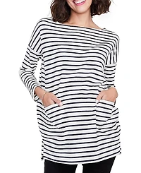 Hatch Collection Long Sleeve Maternity Bateau Top