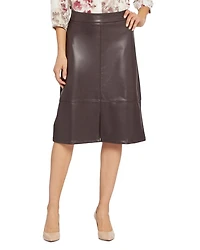 Faux Leather A Line Skirt