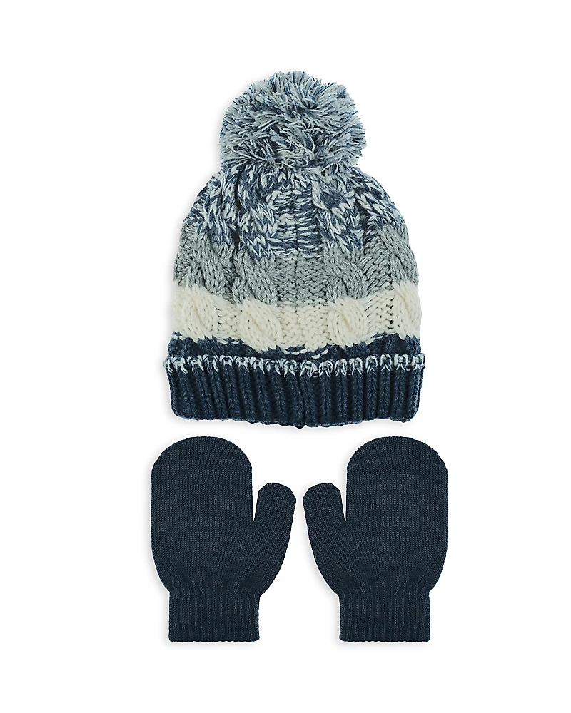 Capelli Boys' Color Block Hat & Gloves Set - Little Kid