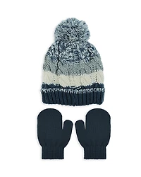 Capelli Boys' Color Block Hat & Gloves Set - Little Kid