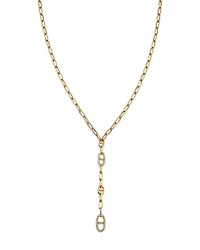 Diamond Link Lariat Necklace in 14K Yellow Gold, 0.50 ct.
