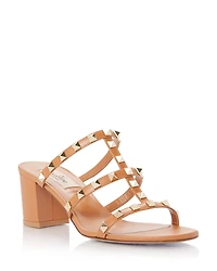 Valentino Garavani Women's Rockstud Block Heel Slide Sandals