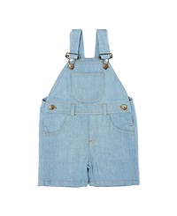 Dotty Dungarees Unisex Classic Pale Denim Overall Shorts - Baby, Little Kid, Big Kid