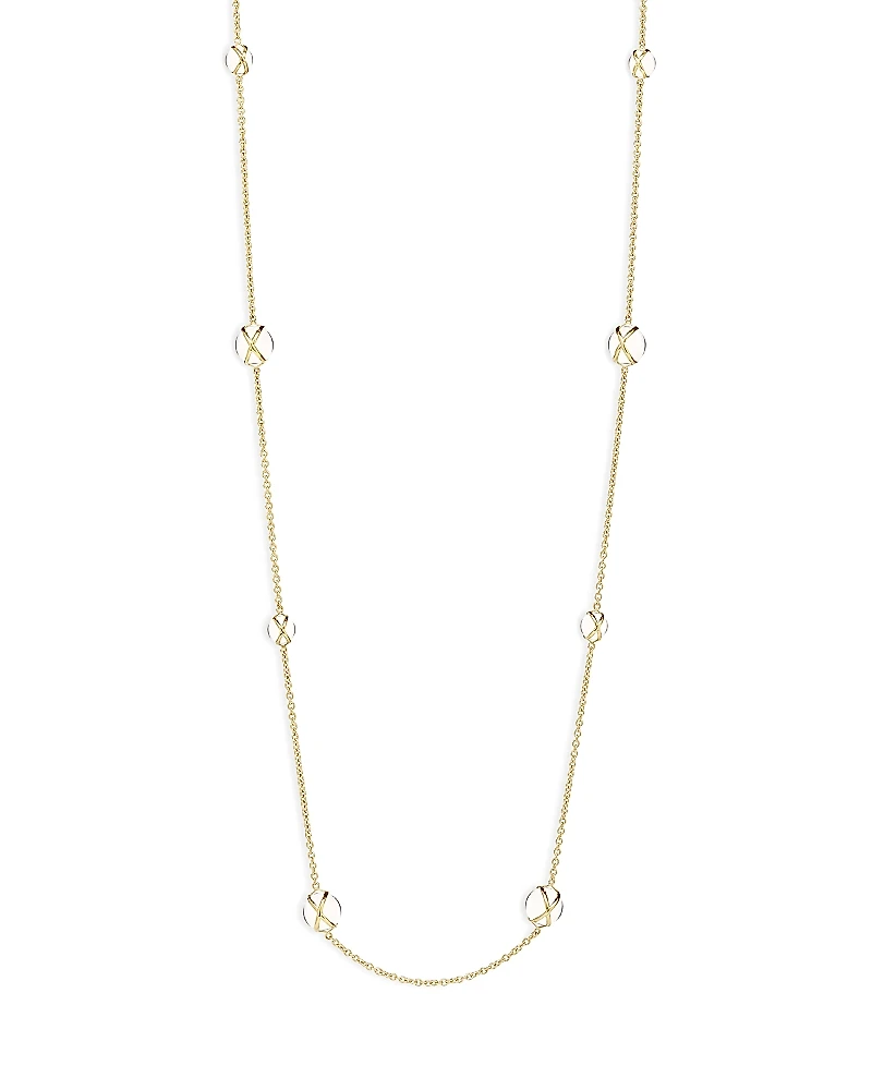 L. Klein 18K Yellow Gold Prisma Crystal Quartz Long Statement Necklace, 37