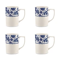 Spode Blue Italian Brocato Mug, Set of 4