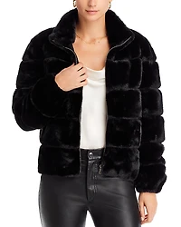 Love Token Faux Fur Zip Jacket