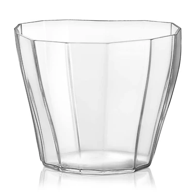 Clear Low Reed Vase