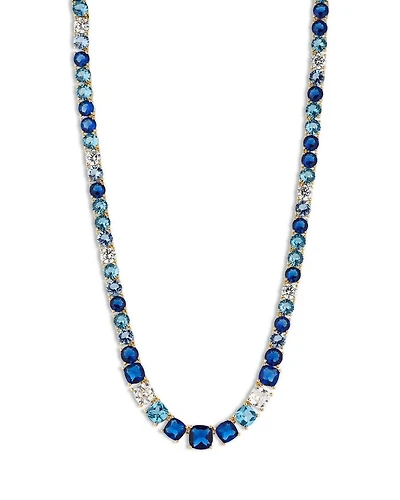 Rockstars Mixed Stone Collar Necklace in 18K Gold Plated, 16"