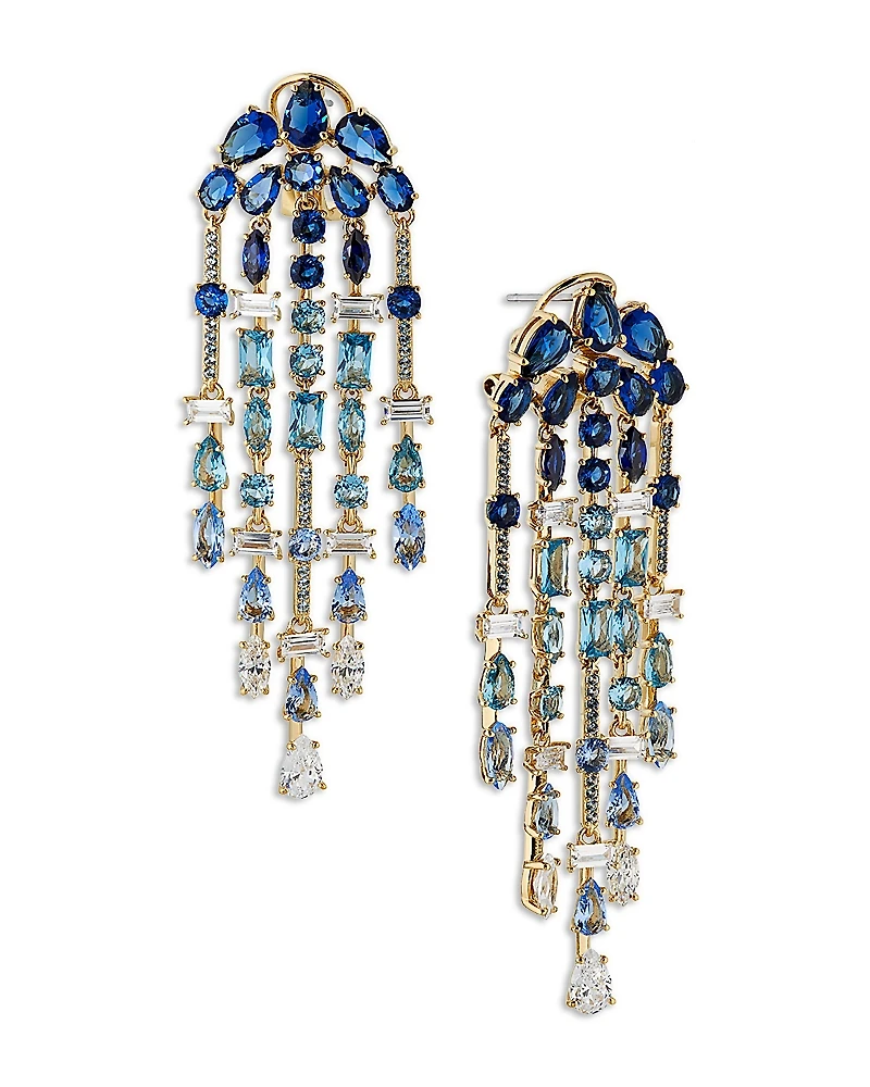 Nadri Rockstars Mixed Cubic Zirconia Chandelier Earrings