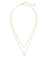Ari Heart Layered Pendant Necklace, 14-16"