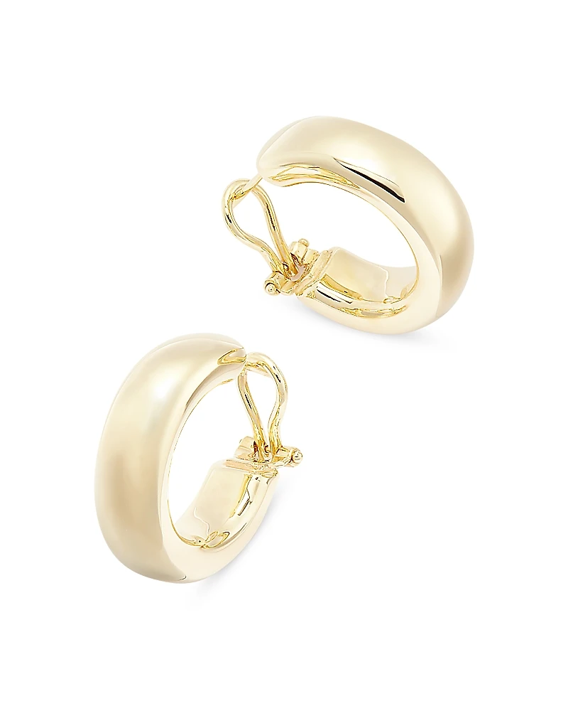 Bloomingdale's Fine Collection Polished Wide Hoop Earrings