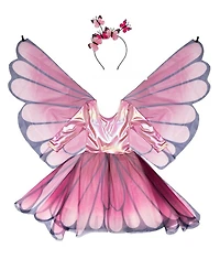 Butterfly Twirl Dress with Wings and Headband - Ages 3-6
