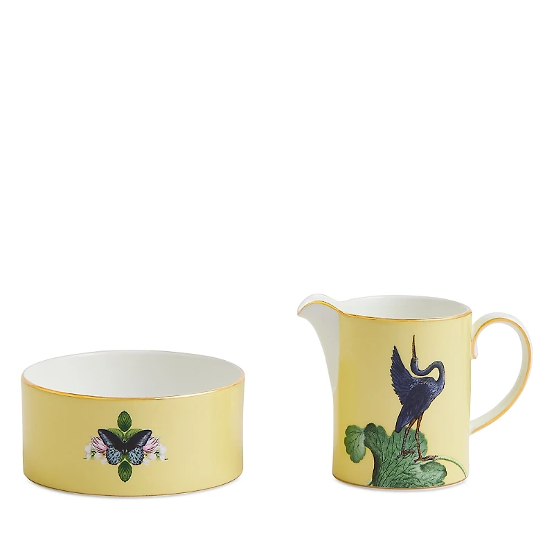 Wedgwood Wonderlust Waterlily Sugar and Creamer Set