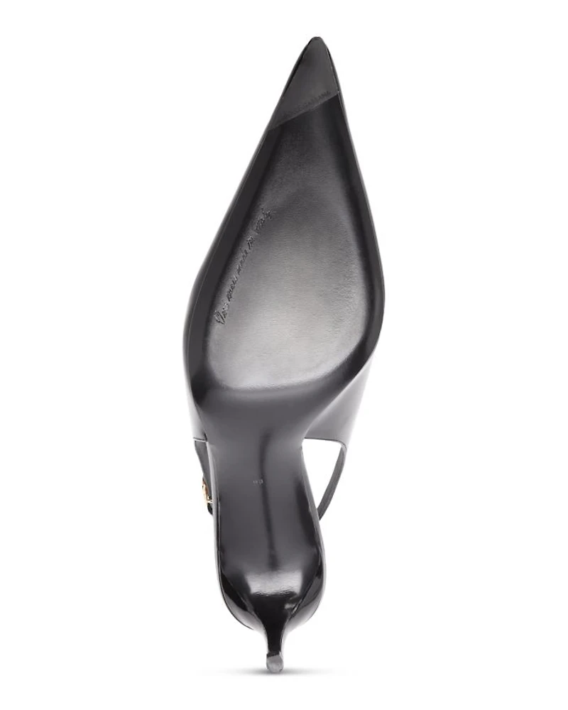 Women's Glossy Pointed Toe Slingback Pumps