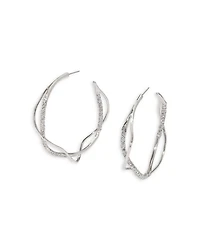 Intertwined Pavé Hoop Earrings