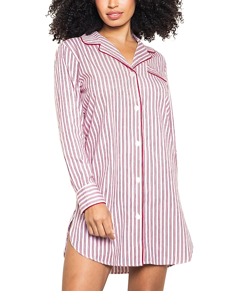 Petite Plume Cotton Ticking Nightshirt