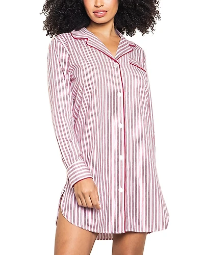 Petite Plume Cotton Ticking Nightshirt