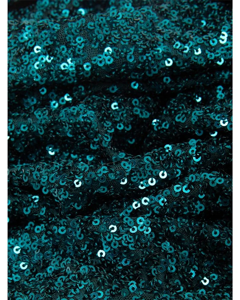 Bette Tie-Waist Sequin Dress