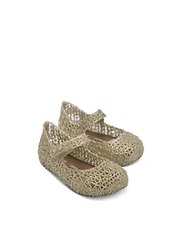 Mini Melissa Girls' Campana Papel Mary Jane Flats - Toddler