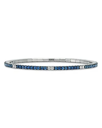 Extensible 18K White Gold Sapphire & Diamond Stretch Tennis Bracelet