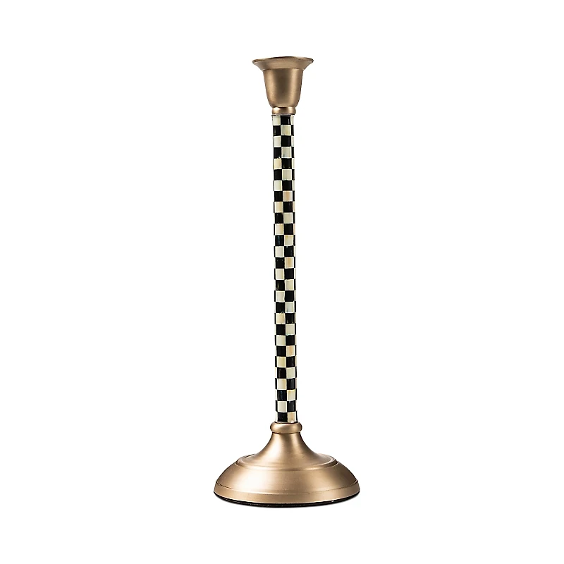 Mackenzie-Childs Courtly Check Candlestick, Large
