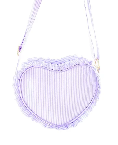 Girls' Lilly Lavender Seersucker Heart Purse - Little Kid, Big Kid